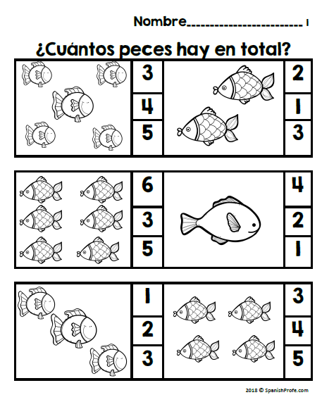 numbers 1 10 in spanish worksheet nunomber