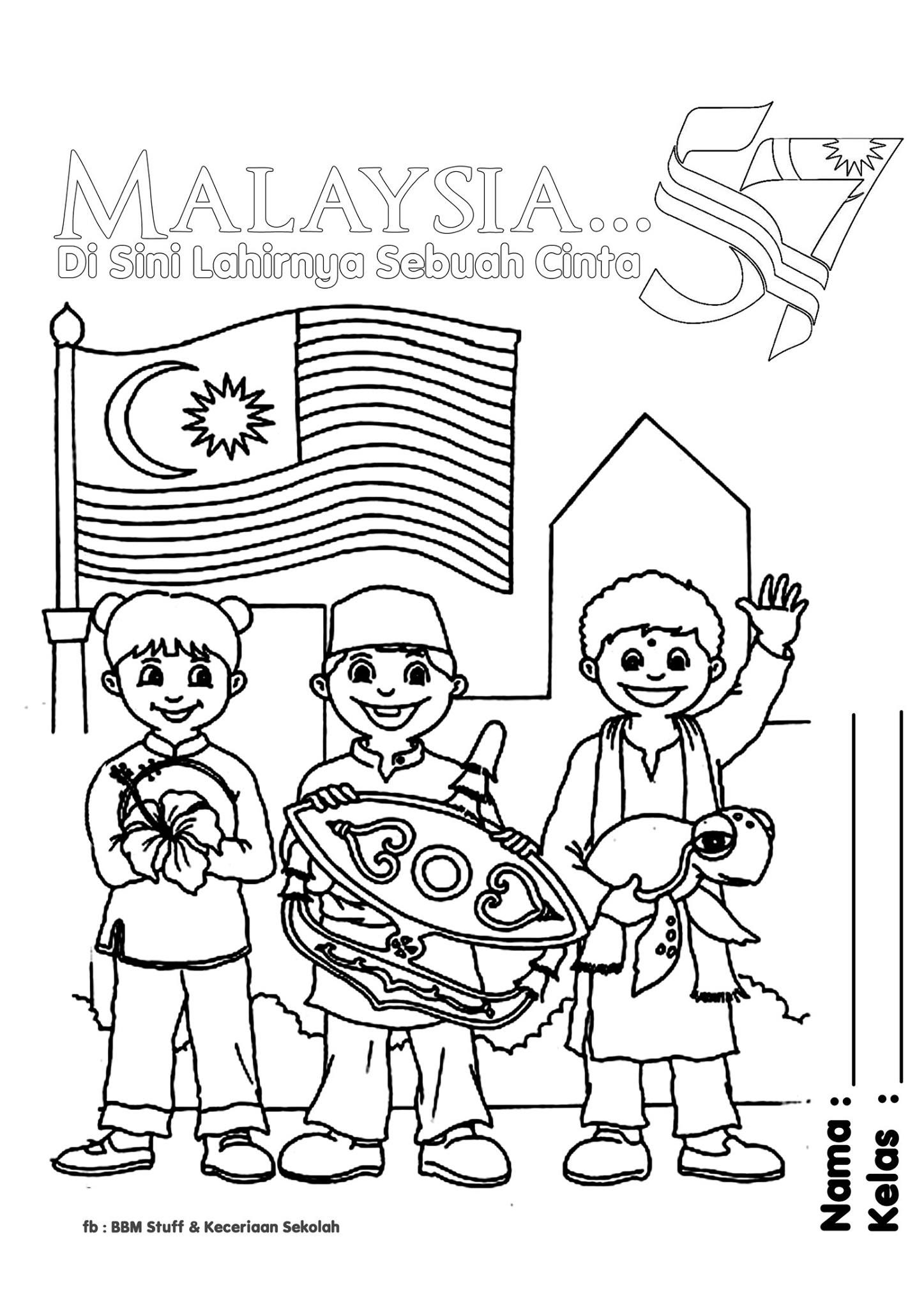 poster mewarna hari kemerdekaan 2019