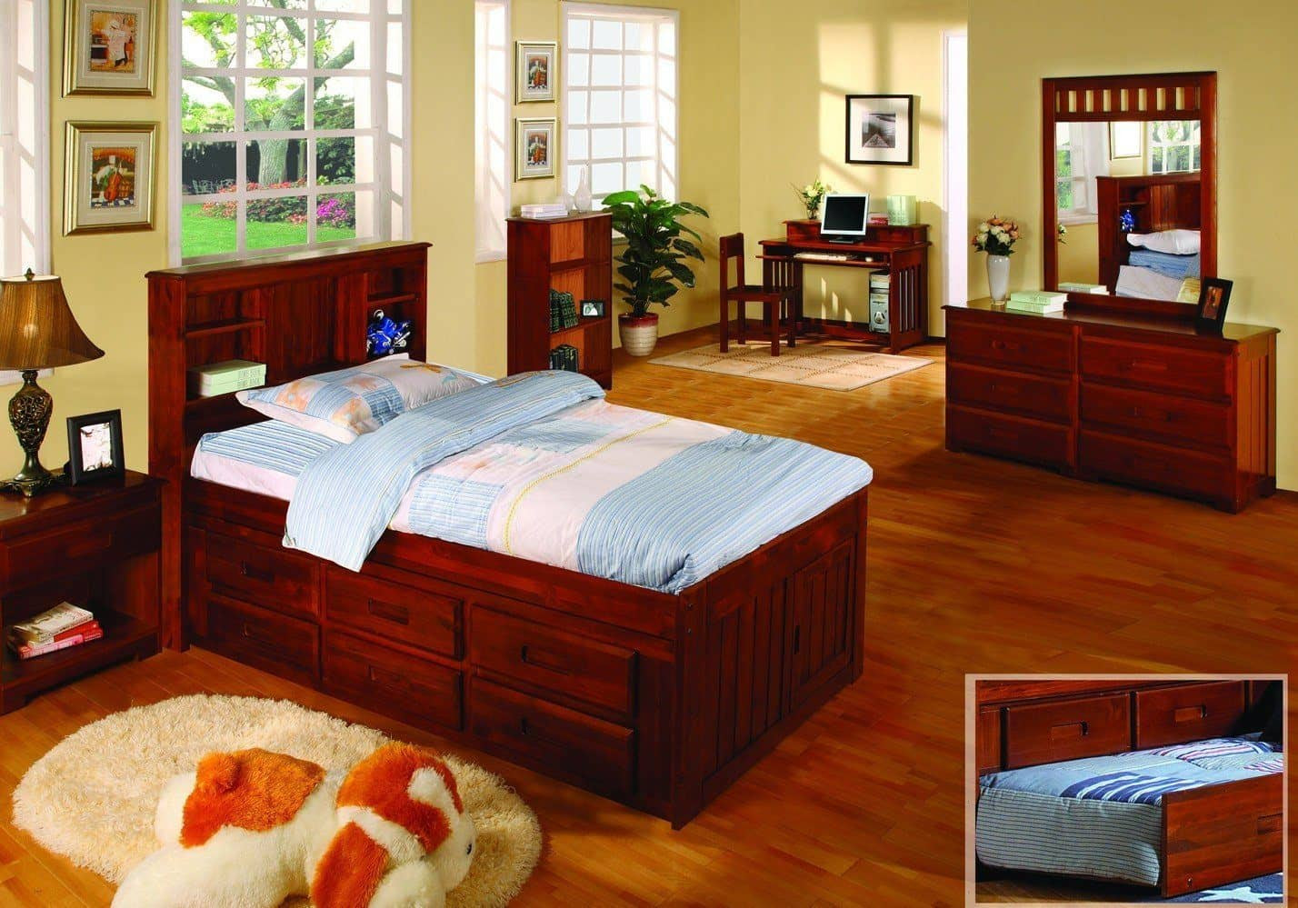 For special and customized bookcase headboard beds, you can contact various sellers on the site for deals specifically tailored to your needs, including large orders for institutions and businesses. Bed With Drawers Custom Kids Furniture
