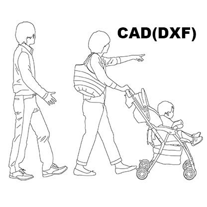 Japan Image 人物 シルエット Cad