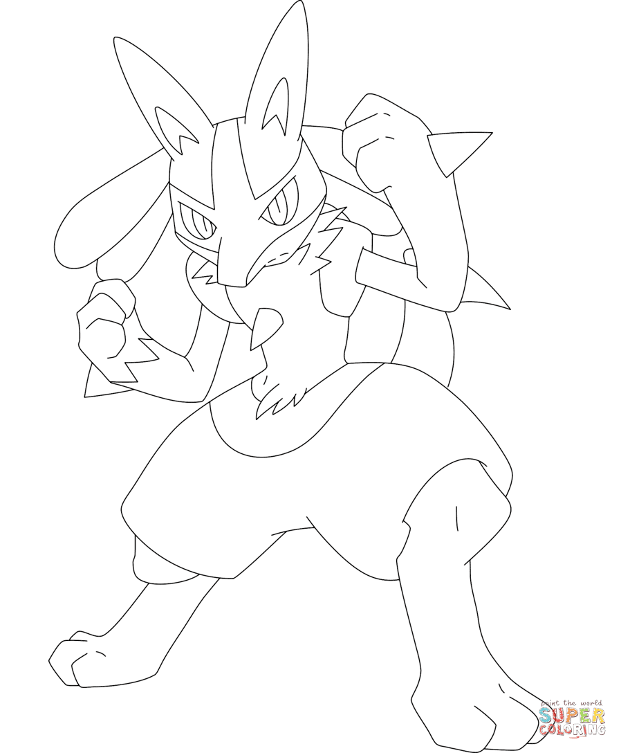 75 ルカリオ ポケモン 塗り絵 子供のためだけに着色