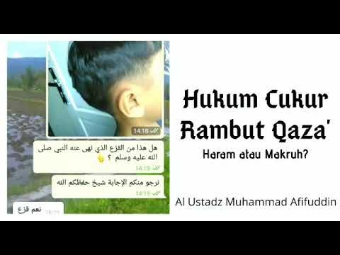 Hukum Cukur Qaza  dan Macam macam Model Rambut  Qaza  