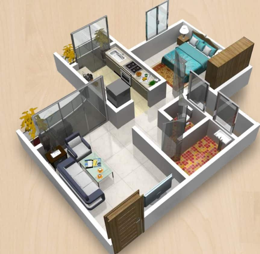 1 Bhk Apartment Interior Design Apartment Post