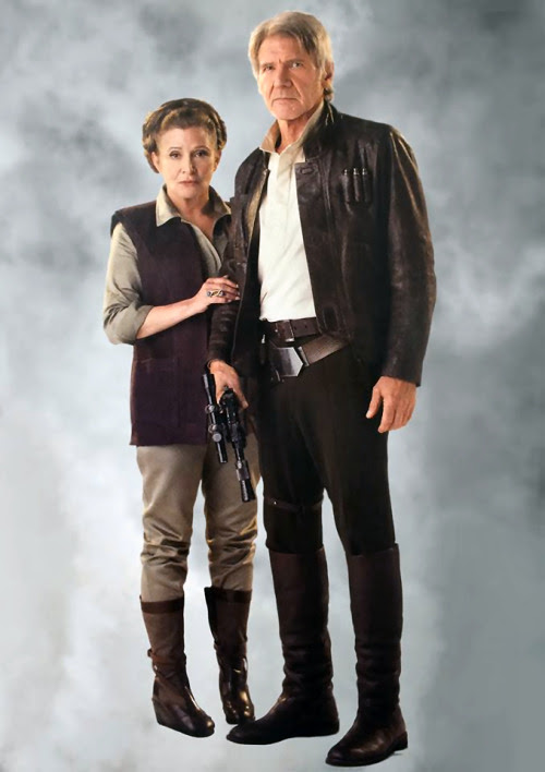 The film is being touted as a return to the aesthetic of the original star wars trilogy, including real sets, weathered props and selective use of cgi. Star Wars Han Solo Harrison Ford Carrie Fisher Leia The Force Awakens General Leia Soy Ivan G