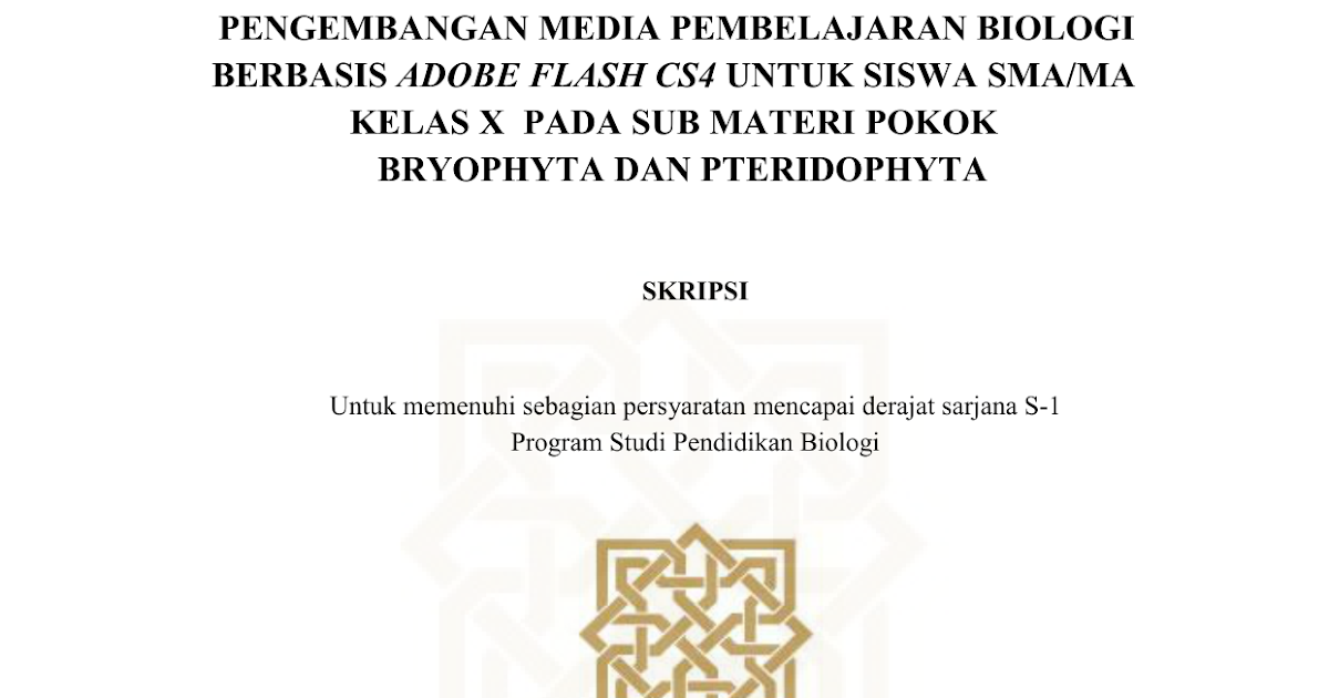 Skripsi Pengembangan Media Pembelajaran Biologi Ide 