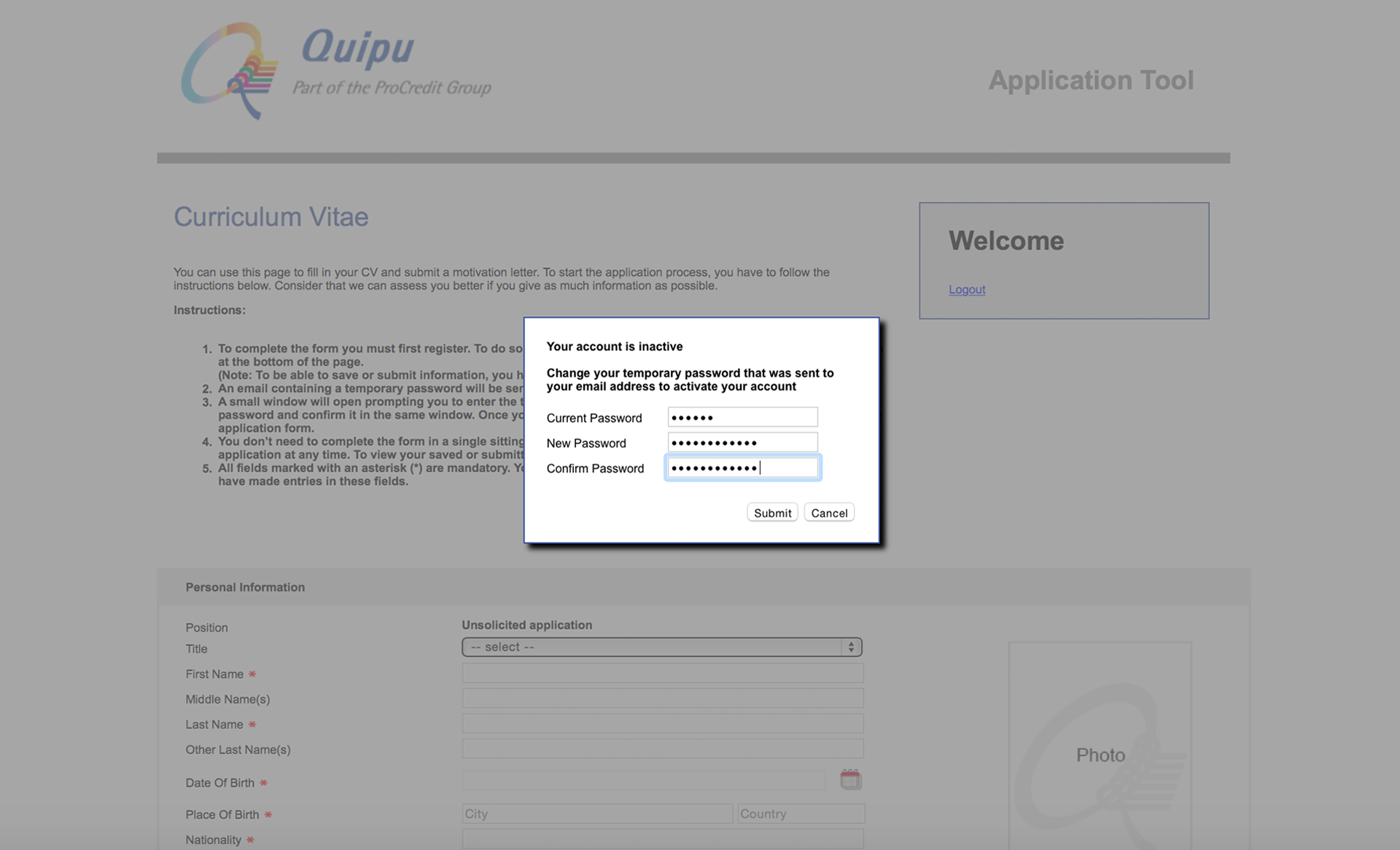 Please fill in your details below. How To Apply At Quipu