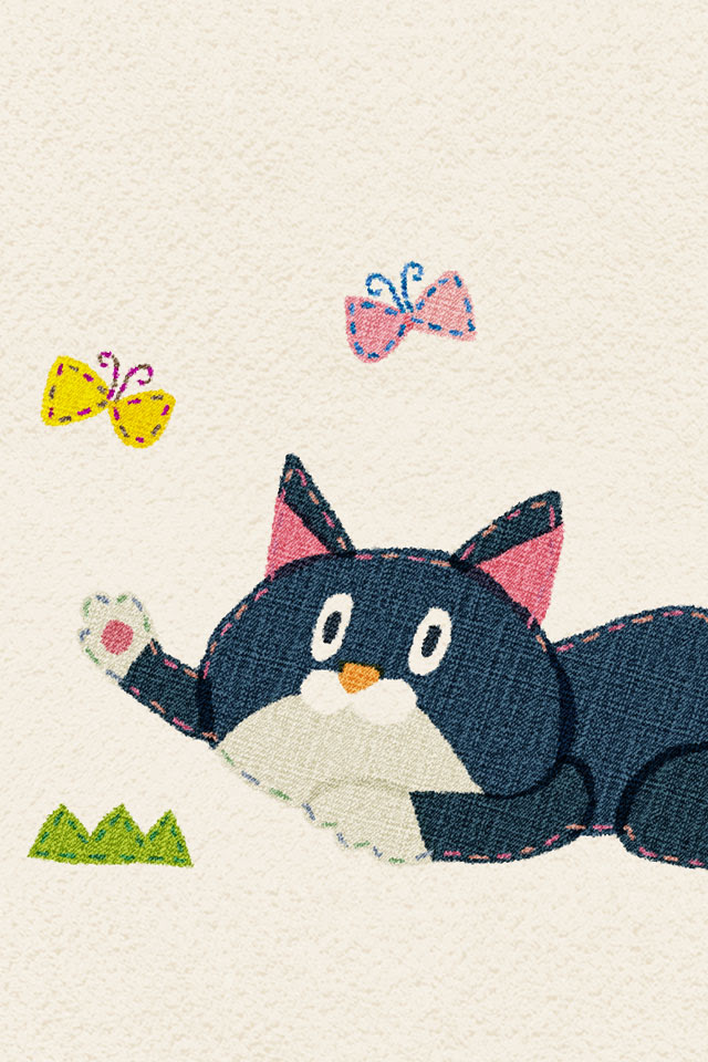 上かわいい 壁紙 スマホ 壁紙 猫 イラスト アニメ画像
