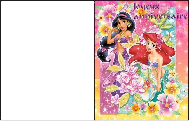 Carte D Anniversaire A Imprimer Princesse Disney Nanaryuliaortega News