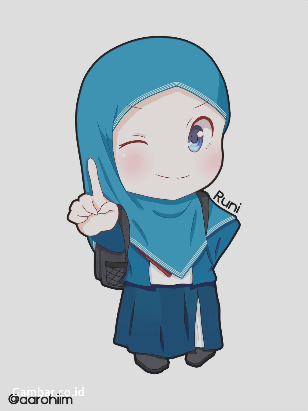  Gambar  Poto Kartun  Berhijab Bestkartun