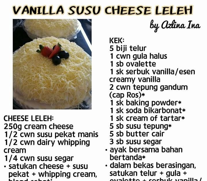 Resepi Cheese Cake Leleh Pandan - Listen uu