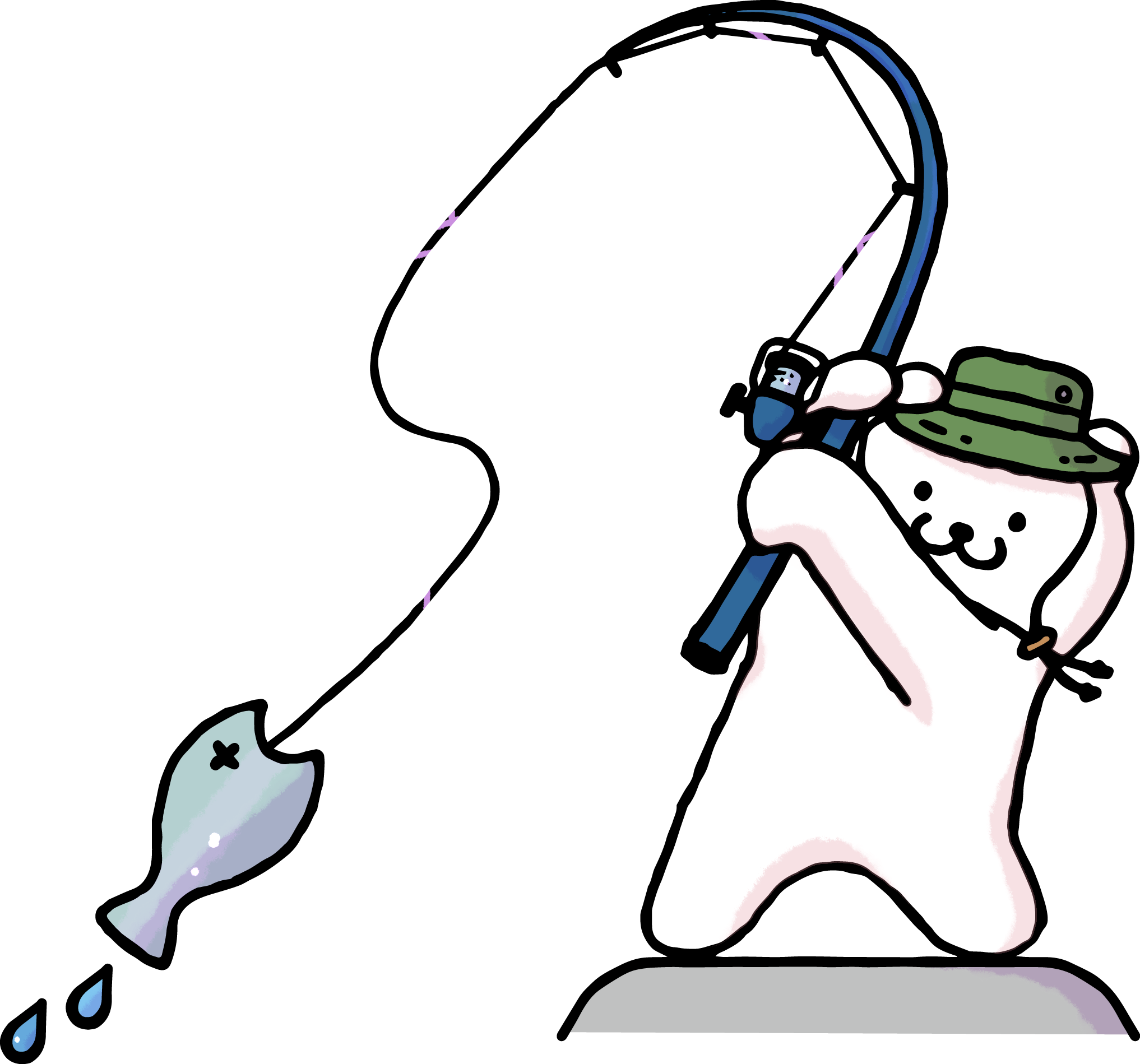 すべての動物の画像 綺麗な釣り イラスト フリー