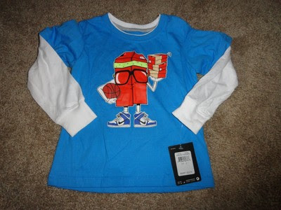 Bargain Boys Nike Long Sleeve Shirt Blue Hero Size 3T NEW