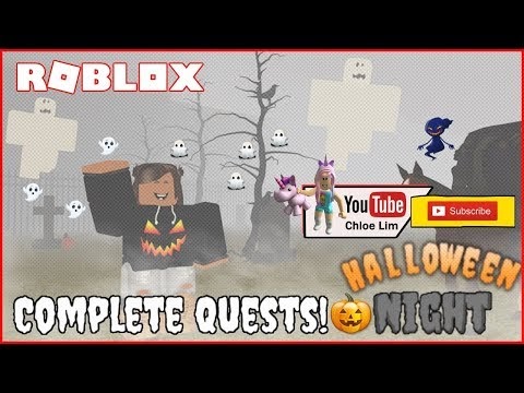 Chloe Tuber Roblox Halloween Night Gameplay Trick Or Treating Finding Quest And Finding Items To Complete The Quests - trick or treat town roblox quests