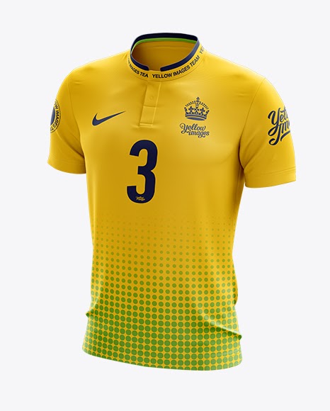 Download Free Soccer T-Shirt Mockup - Halfside View (PSD) - Free ...