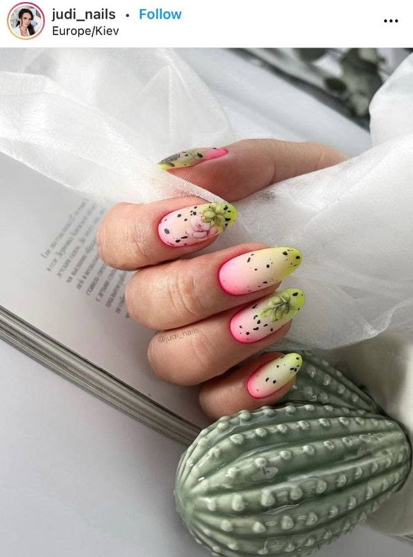 If you are looking for the specific color values of lime green, you will find them on this page. 40 Pink And Green Nail Designs For 2021