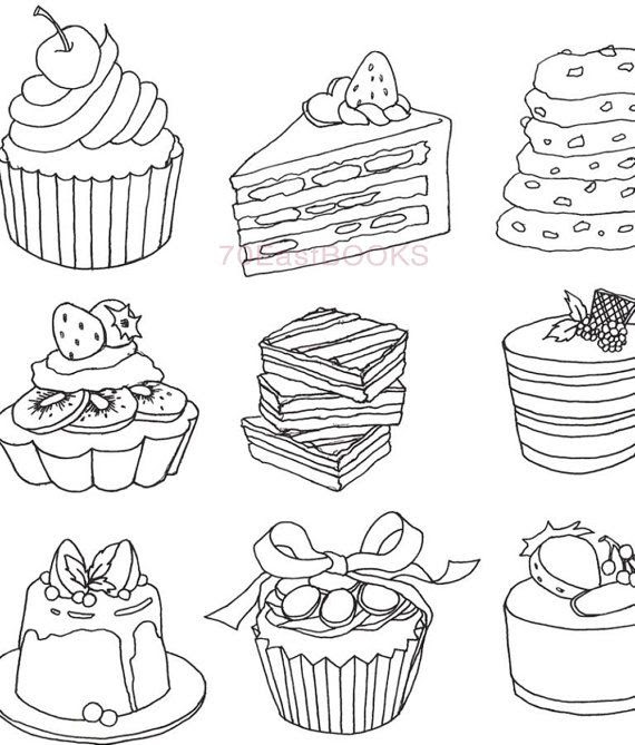 free coloring pages for kids food