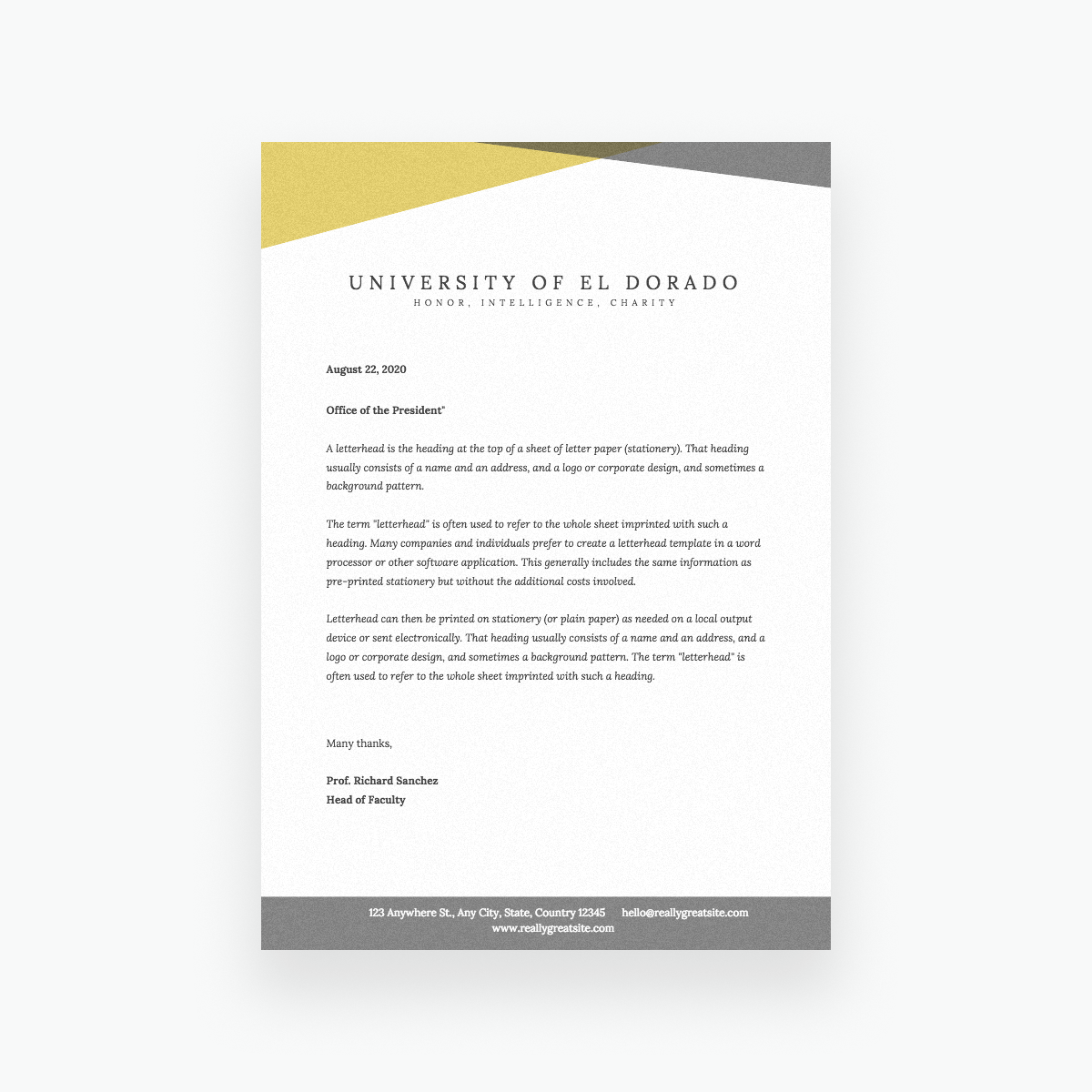 A letterhead is a heading on the top of a document that includes your logo, business name and contact information. Free Letterhead Design Printing Canva
