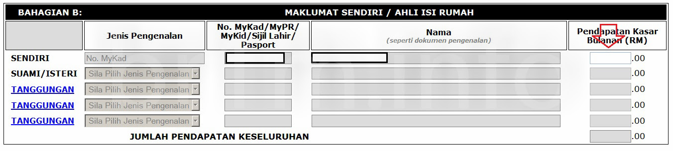 Kemaskini No Akaun Br1m - Abr1m