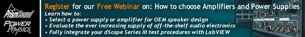 Register for our Free Webinar on: How to choose Amplifiers and Power Supplies