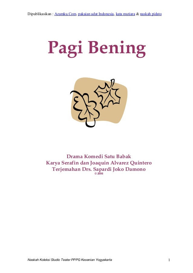 Naskah Drama Singkat Humor - Cable Tos
