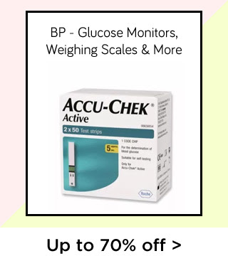 BP Monitors, Glucose Monitors, Weighing scales and more upto 70% off
