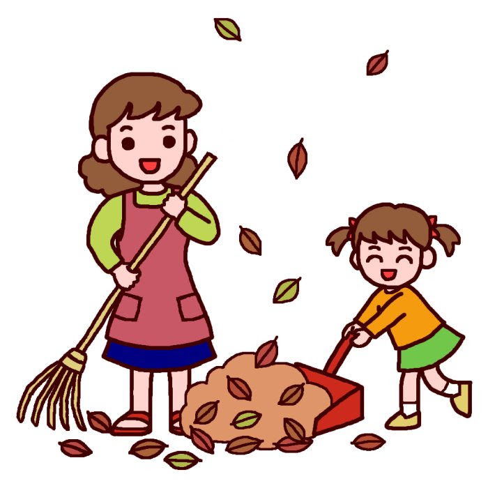 最高のイラスト画像 ユニーク落ち葉 拾い イラスト