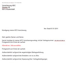 Mit dem kostenlosen kfz versicherungsvergleich können sie in 10 minuten ihre teure, alte kfz versicherung automatisch durch einen klick kündigen. Kfz Versicherung Kundigen Gratis Musterkundigung