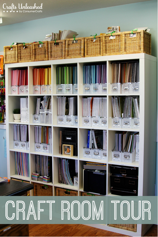 Get a few baskets and hooks to increase the storage space and get everything organized. 14 Ideas To Help You Organize Your Craft Room