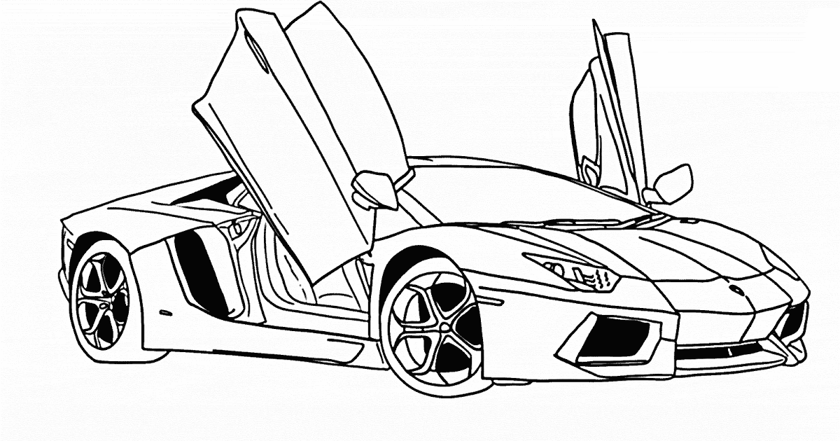 Mewarnai Mobil Lamborghini Aventador - Cara Menggambar Mobil