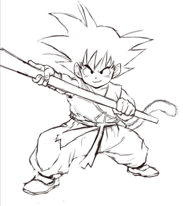 ベストコレクション 悟空 ドラゴンボール イラスト モノクロ