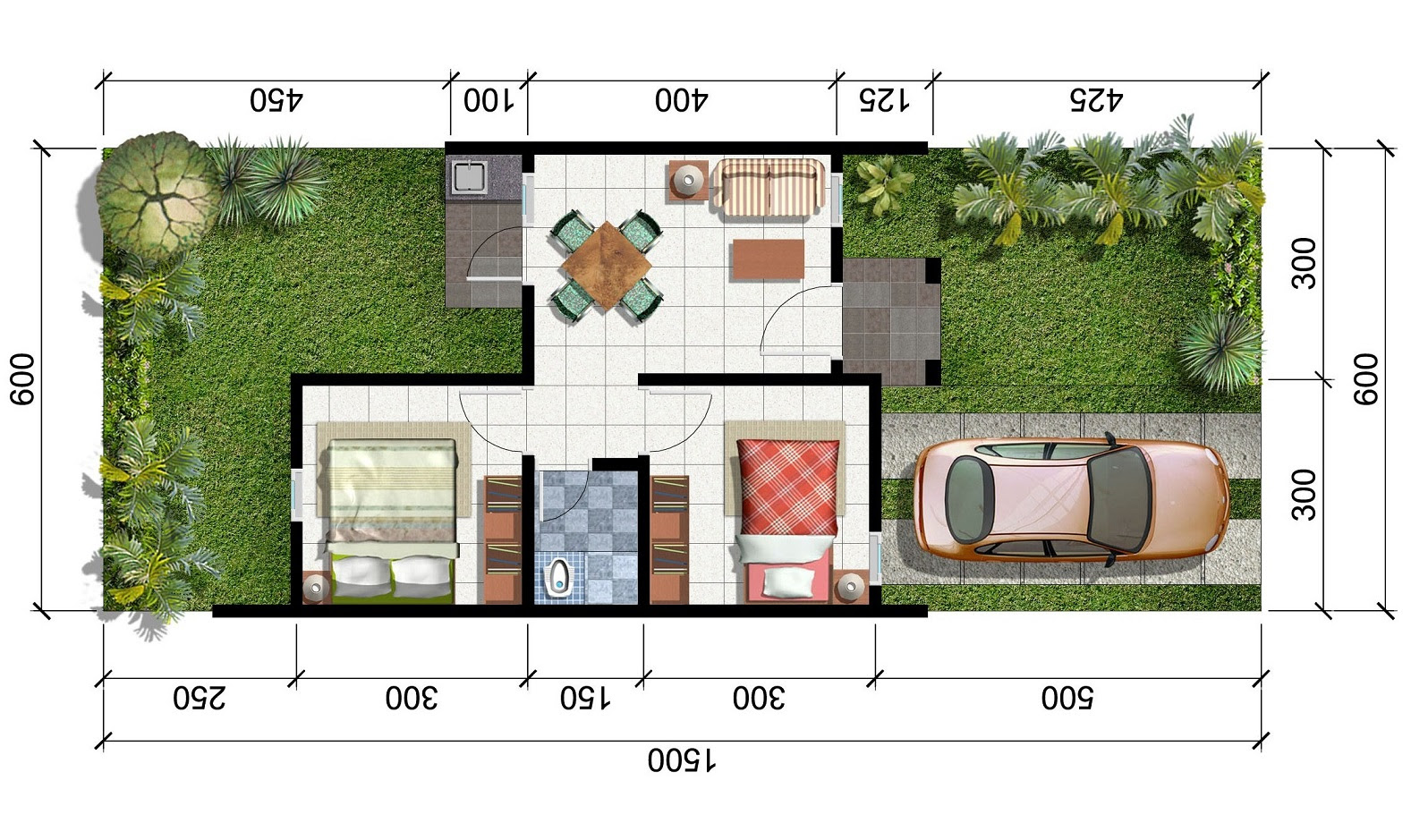 Rumah Minimalis Ukuran 7x9 Gambar Om