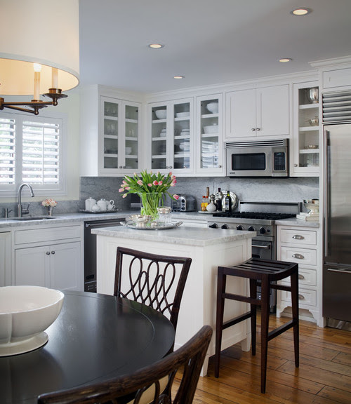 Save the geometrics or large prints to. How To Make An Island Work In A Small Kitchen