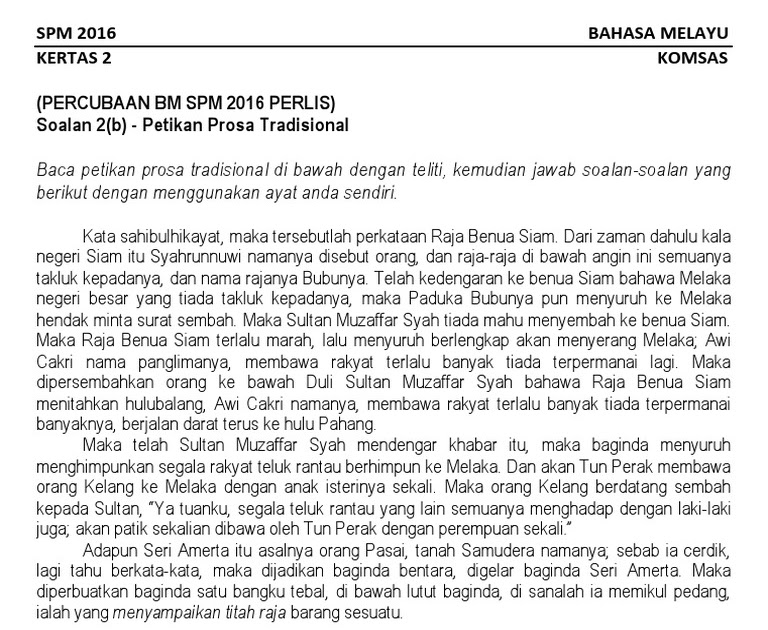 Soalan Komsas Burung Terbang Dipipiskan Lada - J Kosong r