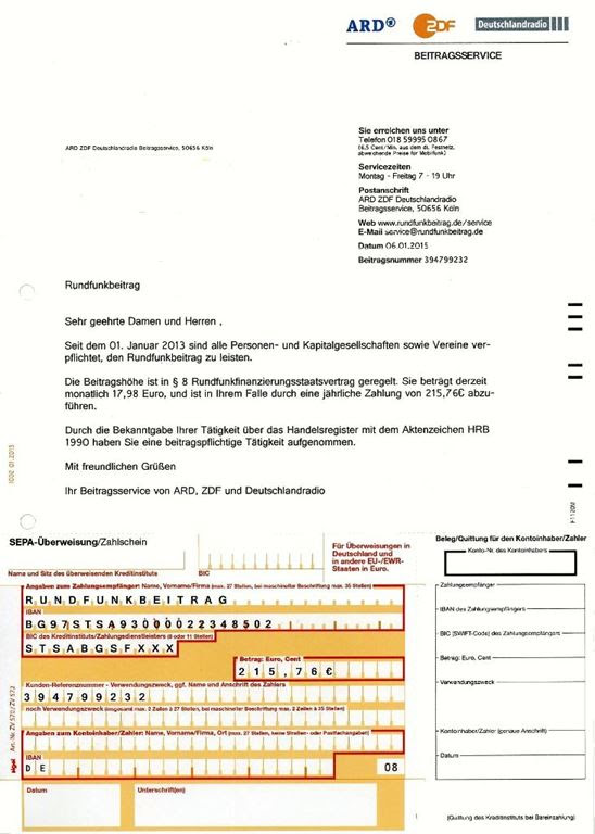 Worauf es ankommt, wirst du hier in übersichtlichtlicher form lesen. Dueren Magazin De Kreis Duren Gefalschte Rechnungen Uber Rundfunkbeitrag Im Umlauf Nur Noch Uber Die Iban Nummer Als Falschung Zu Erkennen