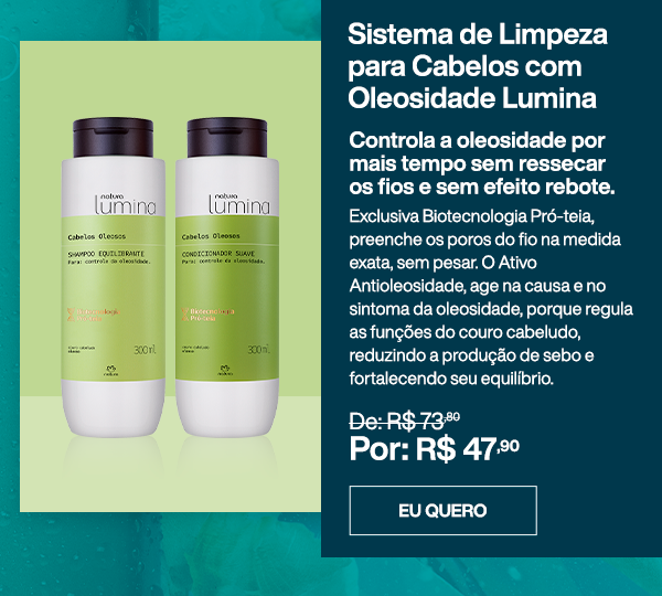 Sistema de Limpeza para Cabelos com Oleosidade Lumina