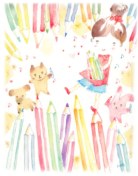 無料イラスト画像 50 素晴らしい色鉛筆 イラスト 簡単