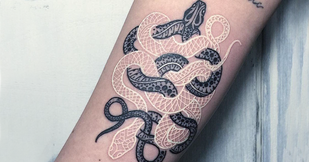 It is said that snakes think while dragons act so in the case of the dragon and snake tattoo, it is a balance of power that. Intricate Black White Snake Tattoos By Mirko Sata Demilked