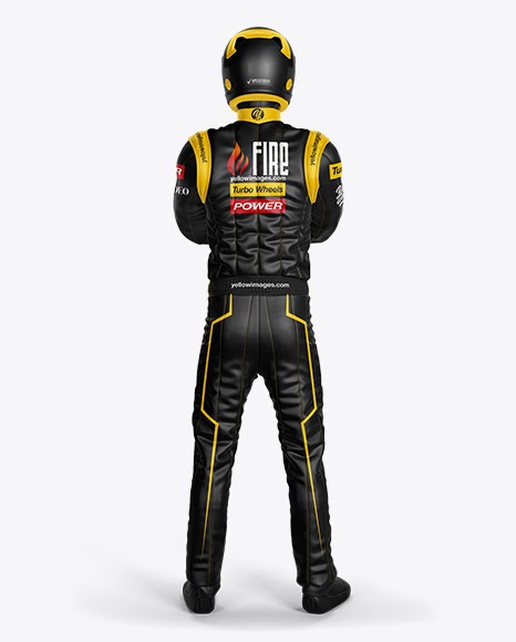 Download F1 Racing Kit Mockup - Back View PSD Template | All Free ...