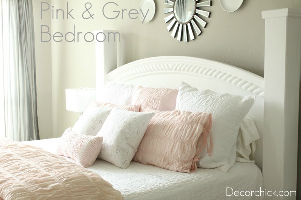 Pink gray bedroom interior design ellie bean via. Our New White Pink And Grey Bedroom Decorchick