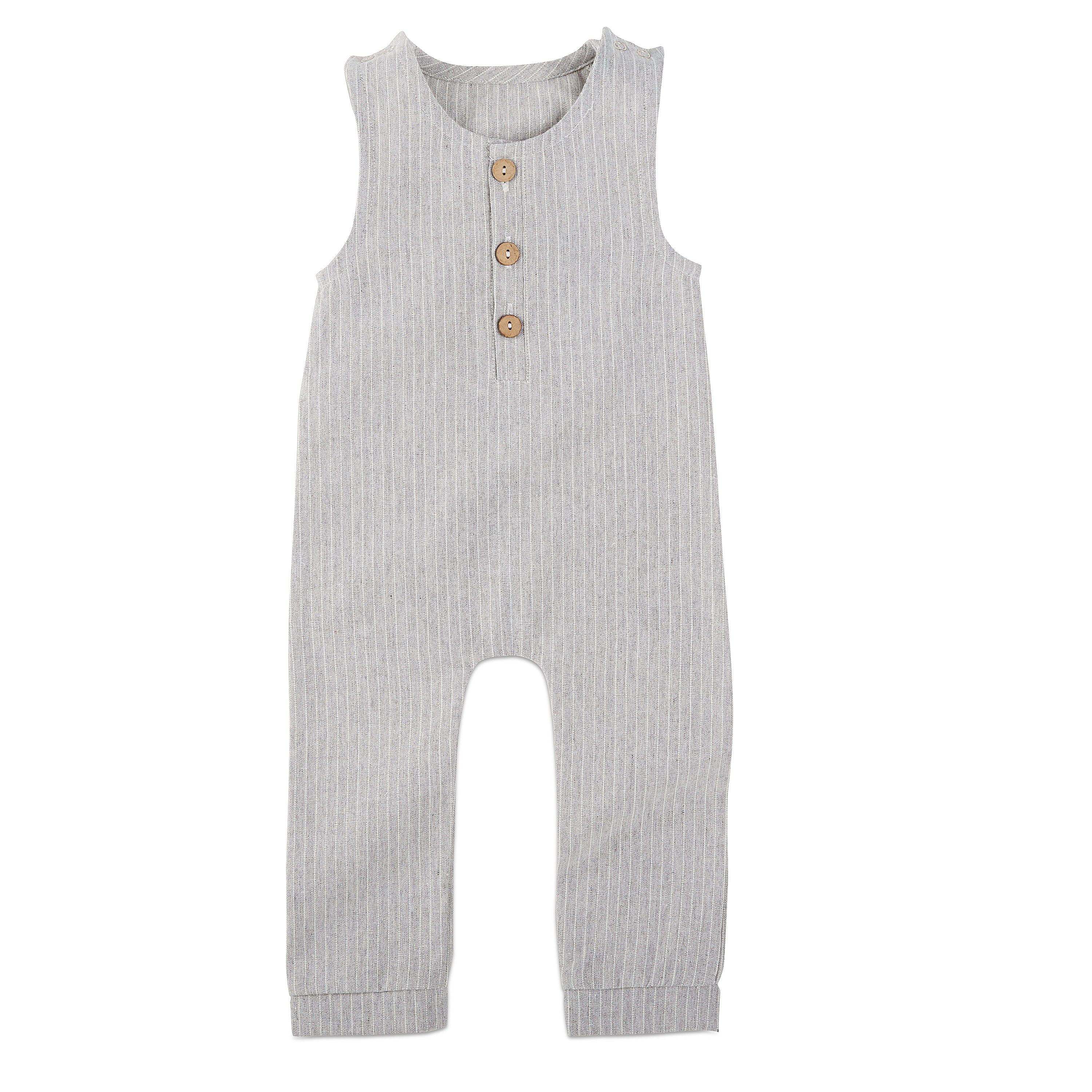 Blue Linen Romper