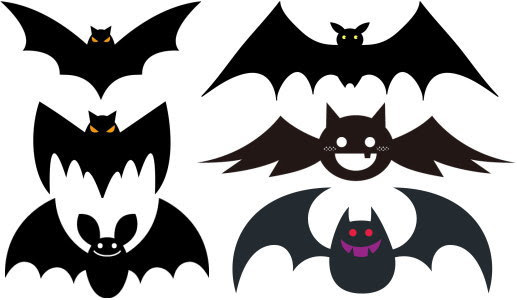 子供向けぬりえ Hd限定ハロウィン コウモリ 型紙