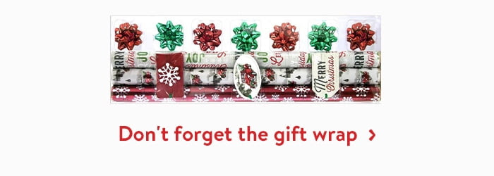 Don't forget the gift wrap!