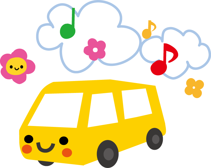 車 イラスト かわいい 白黒 Kuruma