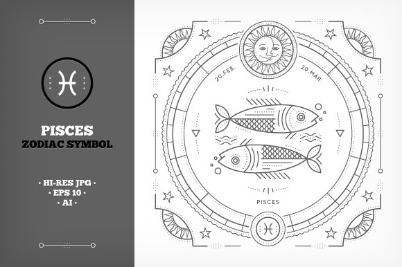 30 Gambar  Tato  Zodiak  Pisces