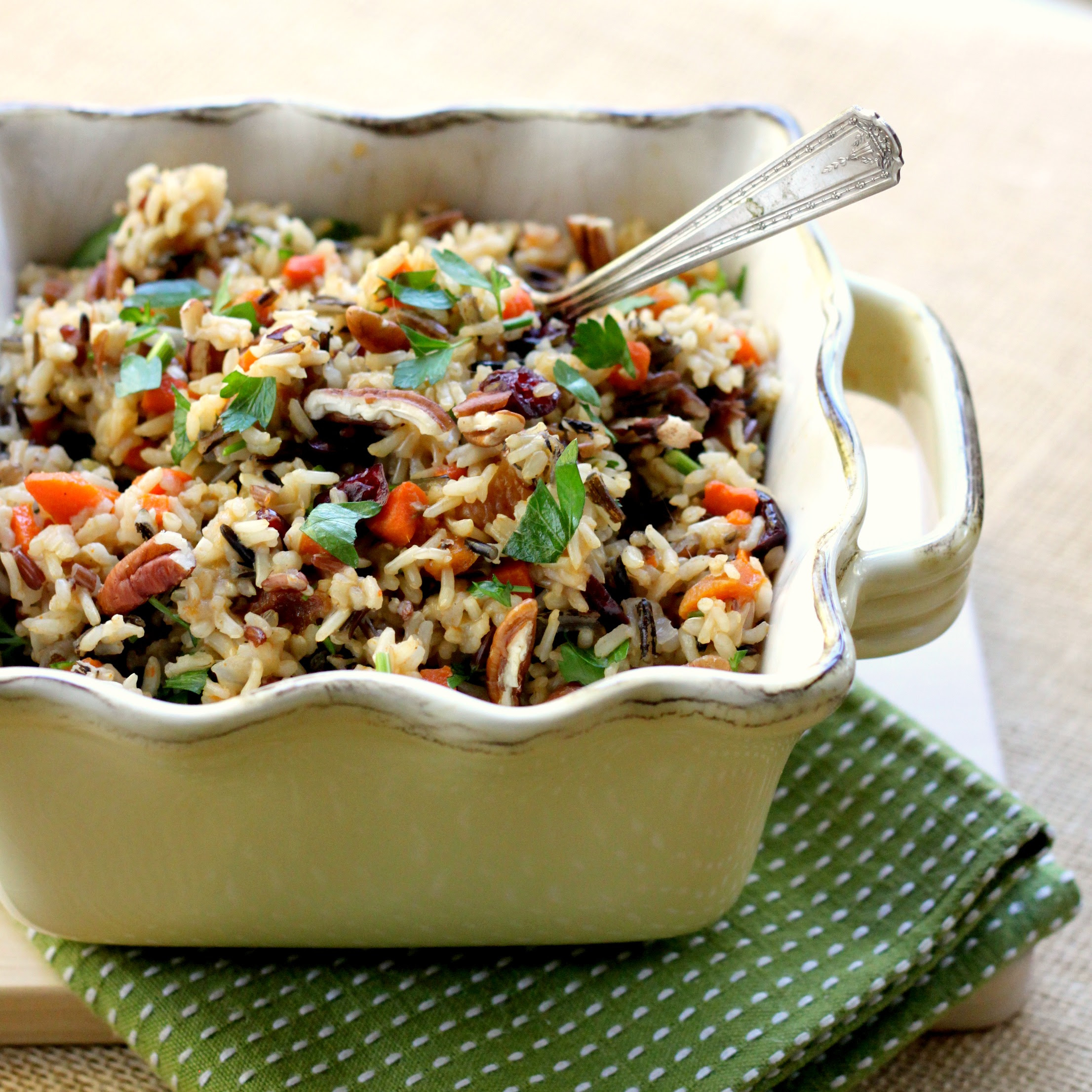 The recipe calls for fresh or dried morel mushrooms, which give the recipe its best flavor, but any type of mushroom, fresh or dried, should work well. Thanksgiving Sides Wild Rice With Dried Fruit And Pecans Tastefood