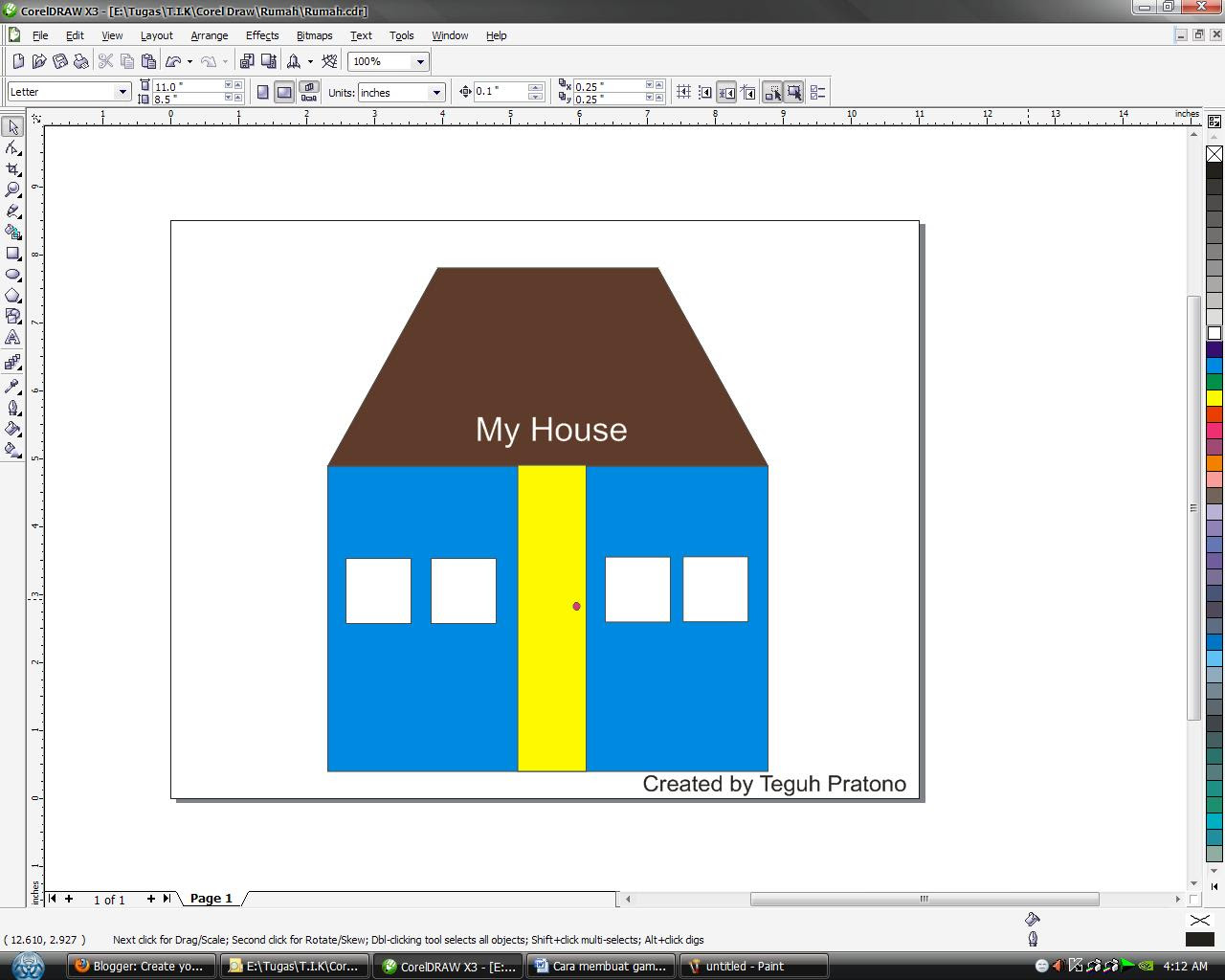 Gambar Rumah Dengan Coreldraw Rumah Ania