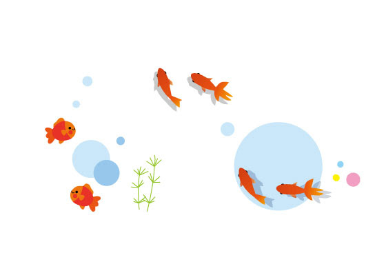 無料イラスト画像 無料ダウンロード綺麗 和風 金魚 イラスト