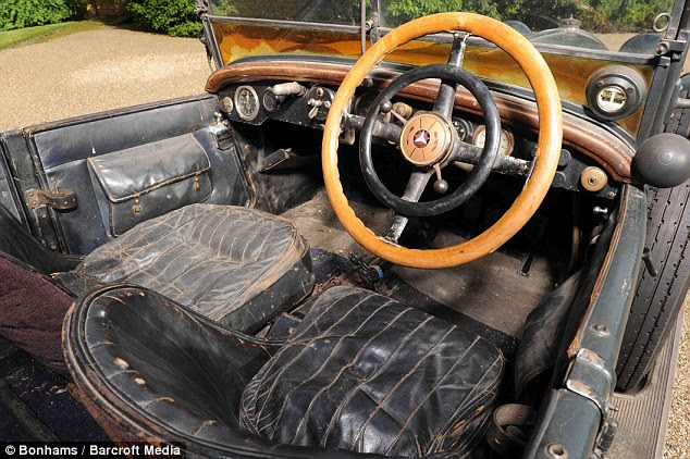 Upholstery: The car's untouched interior. It is now going under the hammer at Bonhams' Goodwood Revival sale on September 15