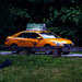 A cab heads north near 110th Street in Central Park. As of Friday evening, vehicles will no longer be able to use that road.