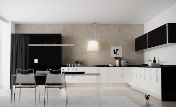 Model Kitchen Aluminium Hitam Dan Putih